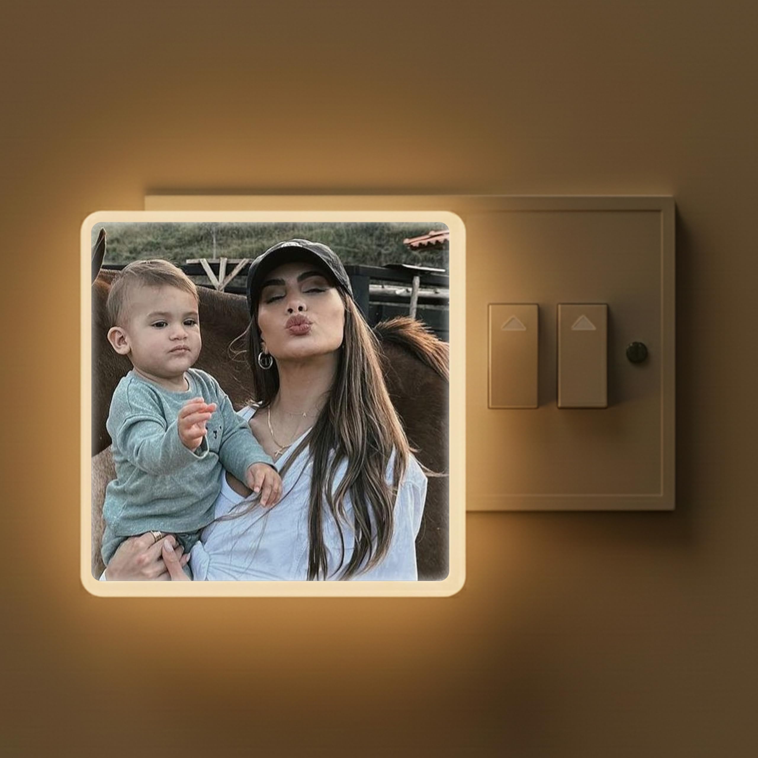 Customized Mother & Son Photo Plug LED Lamp – Personalized Picture Night Light for Mom, Mother’s Day Gift, Custom Gift for Birthday, Anniversary, Home Décor. Gift for Valentine Gift Ideas-picture-29