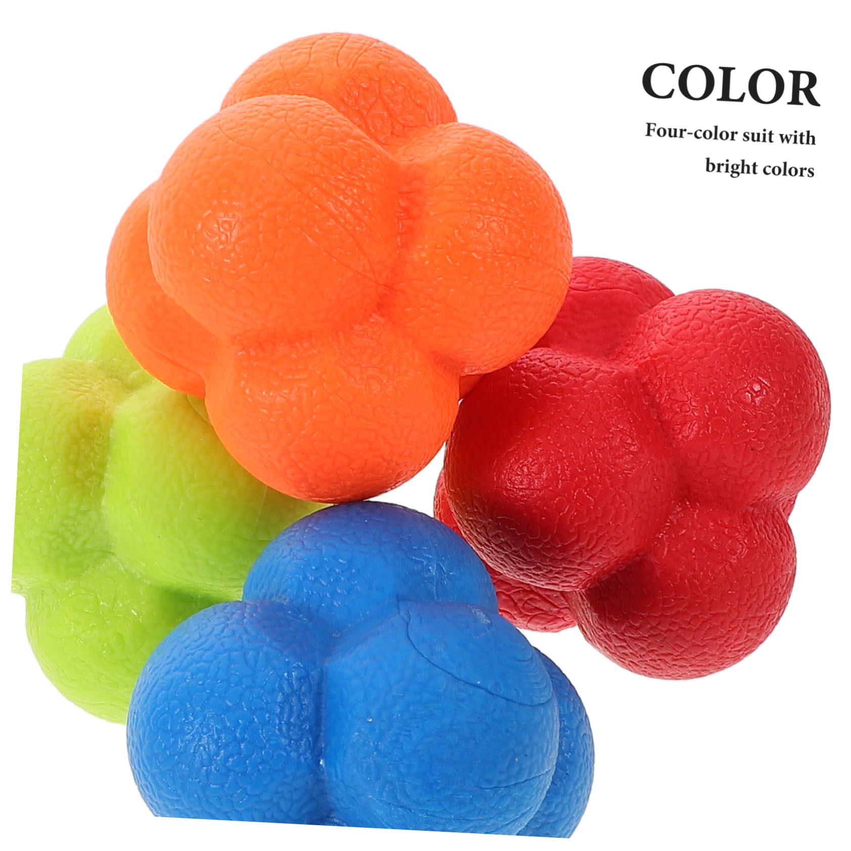 UPKOCH Set de 4 Balones de Reacción Hexagonales de TPE, Ligeras y Resistentes para Entrenamiento de Velocidad y Agilidad en Interiores y Exteriores — view 3