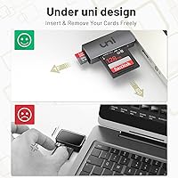 Vista 6 de uni Lector de tarjetas SD, adaptador de tarjeta SD USB 3.0 de alta velocidad, lector de tarjetas de memoria Micro SD, compatible con tarjeta