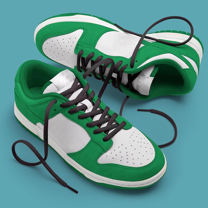 Miscly Oval Athletic Shoe Laces, Multiple Lengths and Colors Available