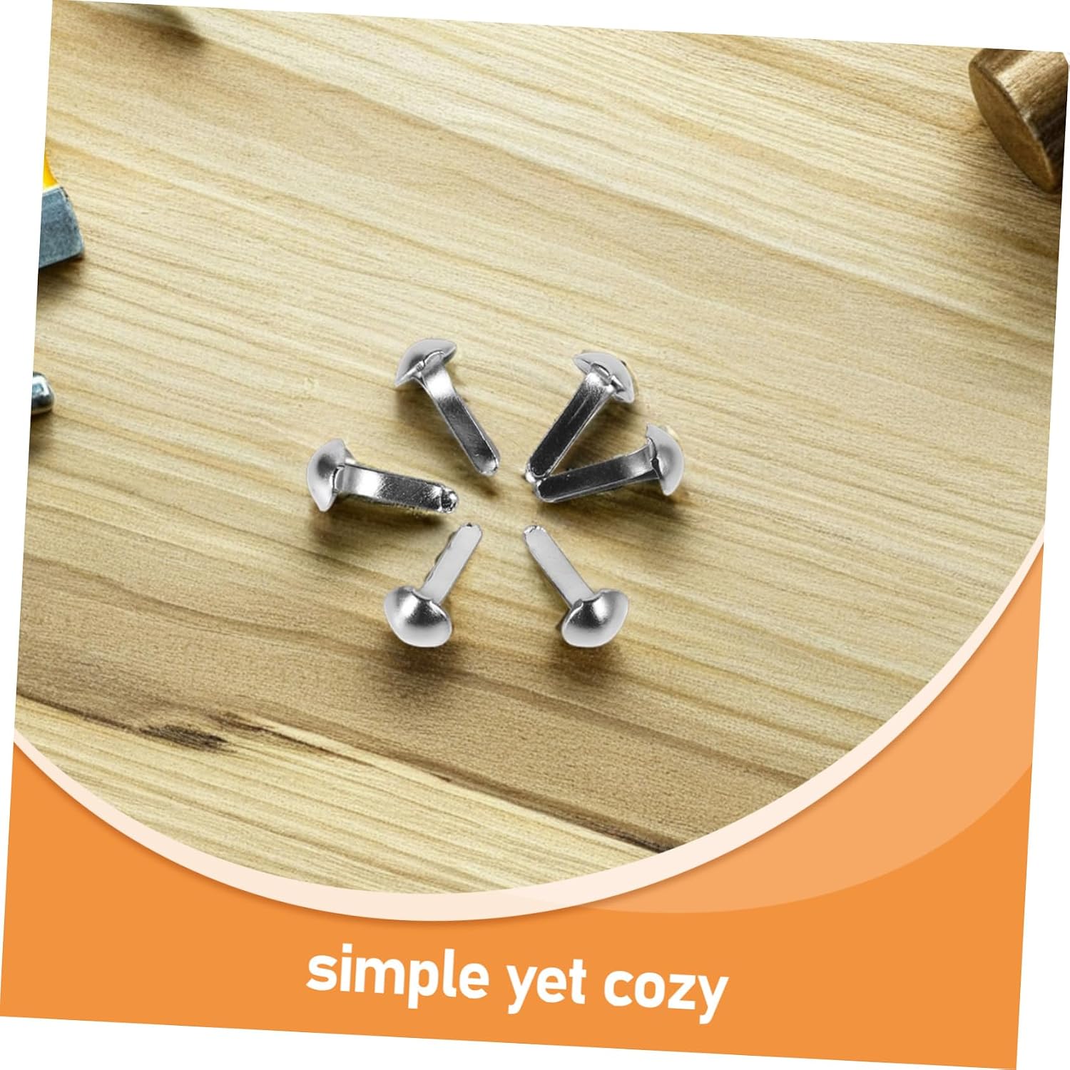 DOITOOL 100pcs Iron Brads for DIY Projects Durable Paper Fasteners Split Pins for Crafting Scrapbooking and Shadow Puppet Making Kit for Versatile Fastening