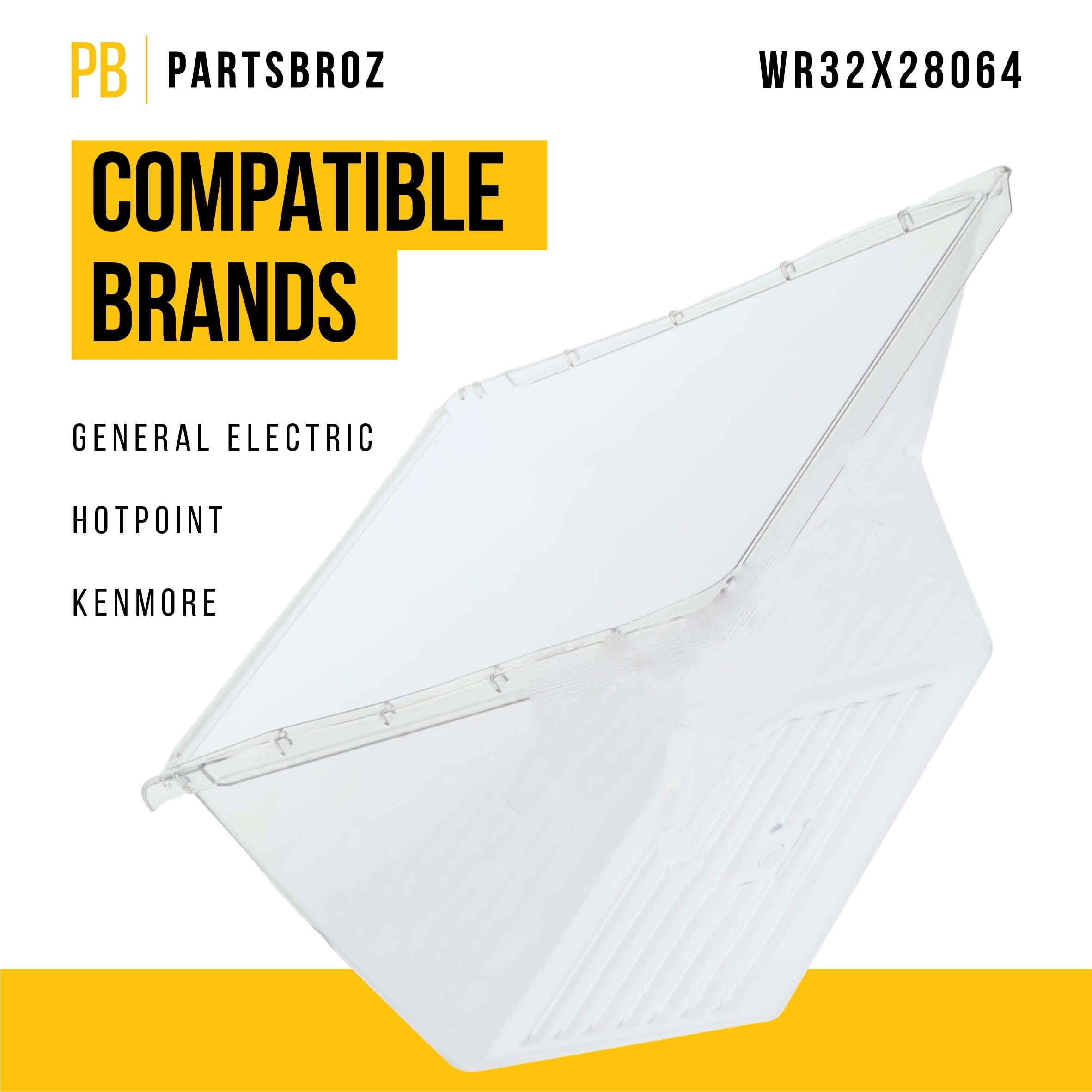 Amazon.com: PartsBroz WR32X28064 Vegetable Bin - Compatible With
