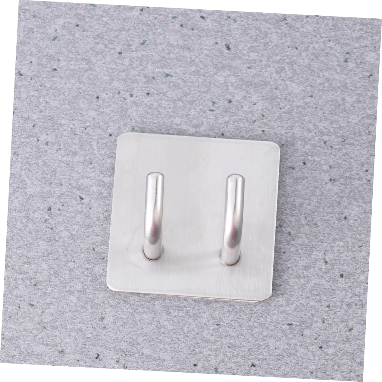 Self Adhesive wall Hooks, 304 Wall Mount Hooks Double Hook Pattern Metal Bathroom Hanger Sturdy Glue for Coat Towel Hat Hanging Set of 5