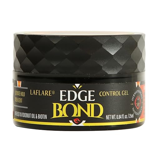 Laflare Control de bordes para cabello negro, cabello natural y cabello rizado. Gel de peinado ecológico tamaño de viaje 0.8 fl oz, cera de borde