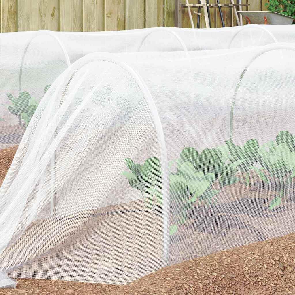 Zanzariera bianca in polietilene, 2 x 50 m, resistente alle intemperie, per interni ed esterni, rete di protezione per piante, versatile, robusta pacciamatura, accessorio per la cura del