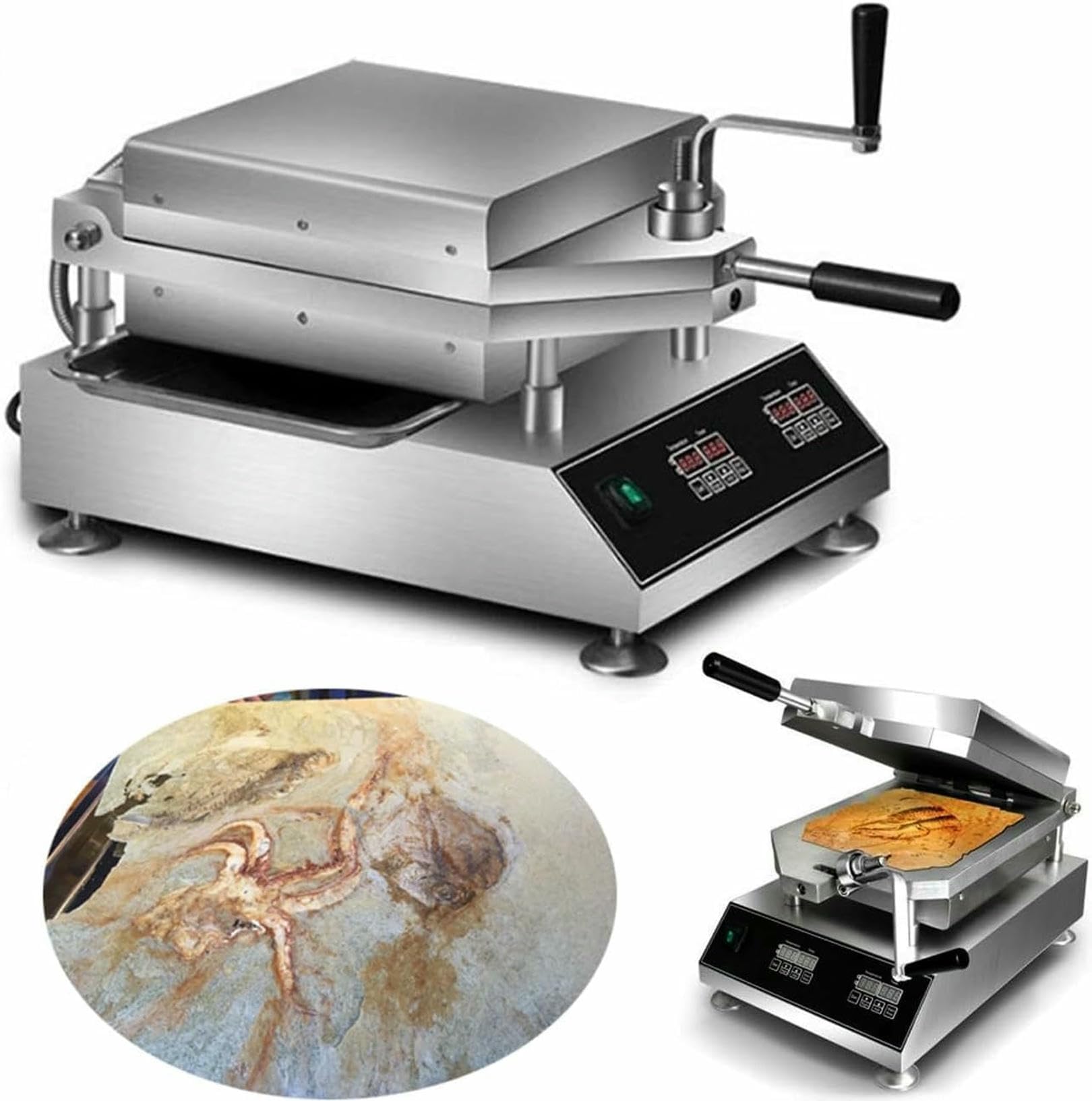 Fhrka Instant Crepe Maker With Intelligent Temperature Control, Pancake Grill Roaster & Seafood Cake Machine