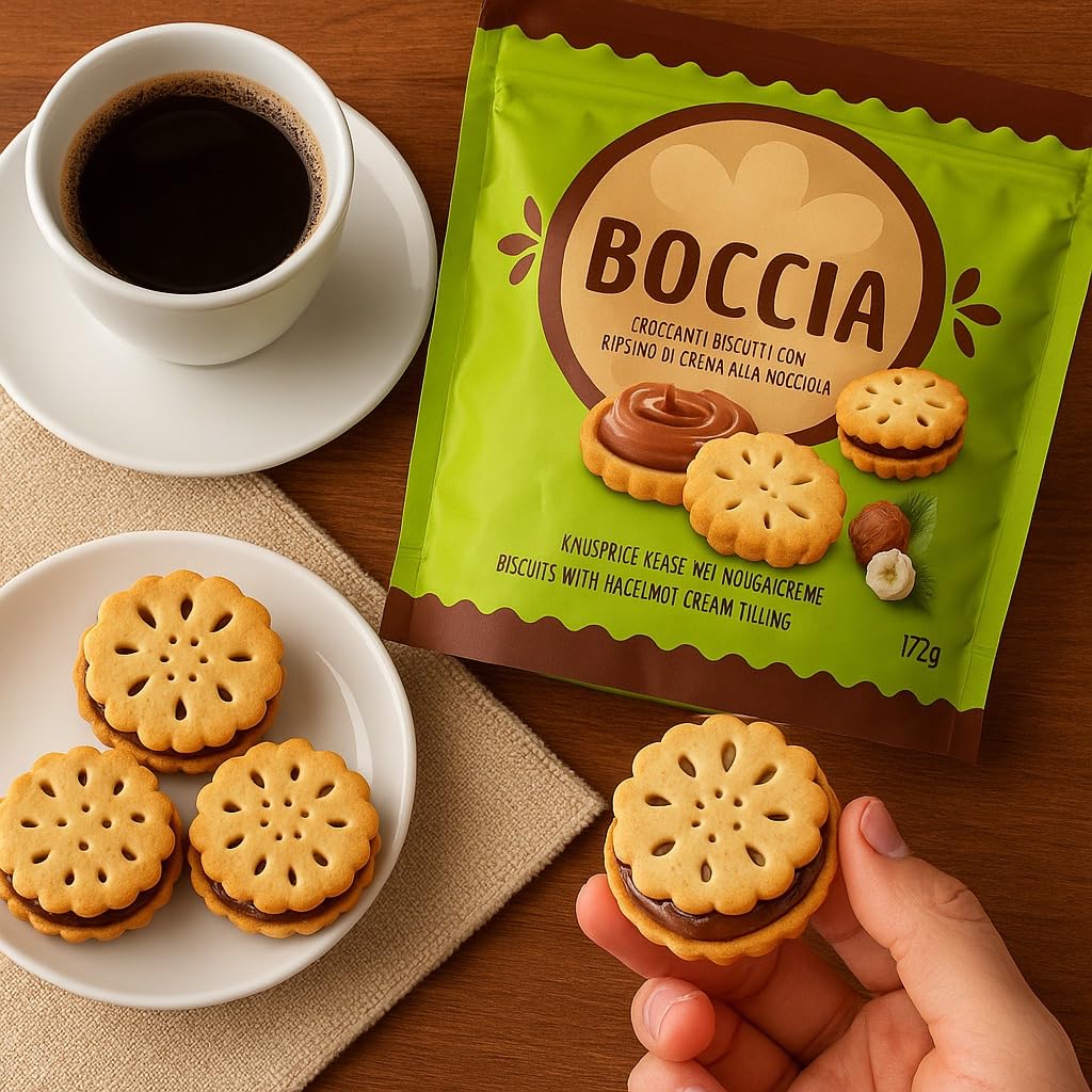KIT 2 Biscoito Importado Alemão com Recheio de Creme de Avelã