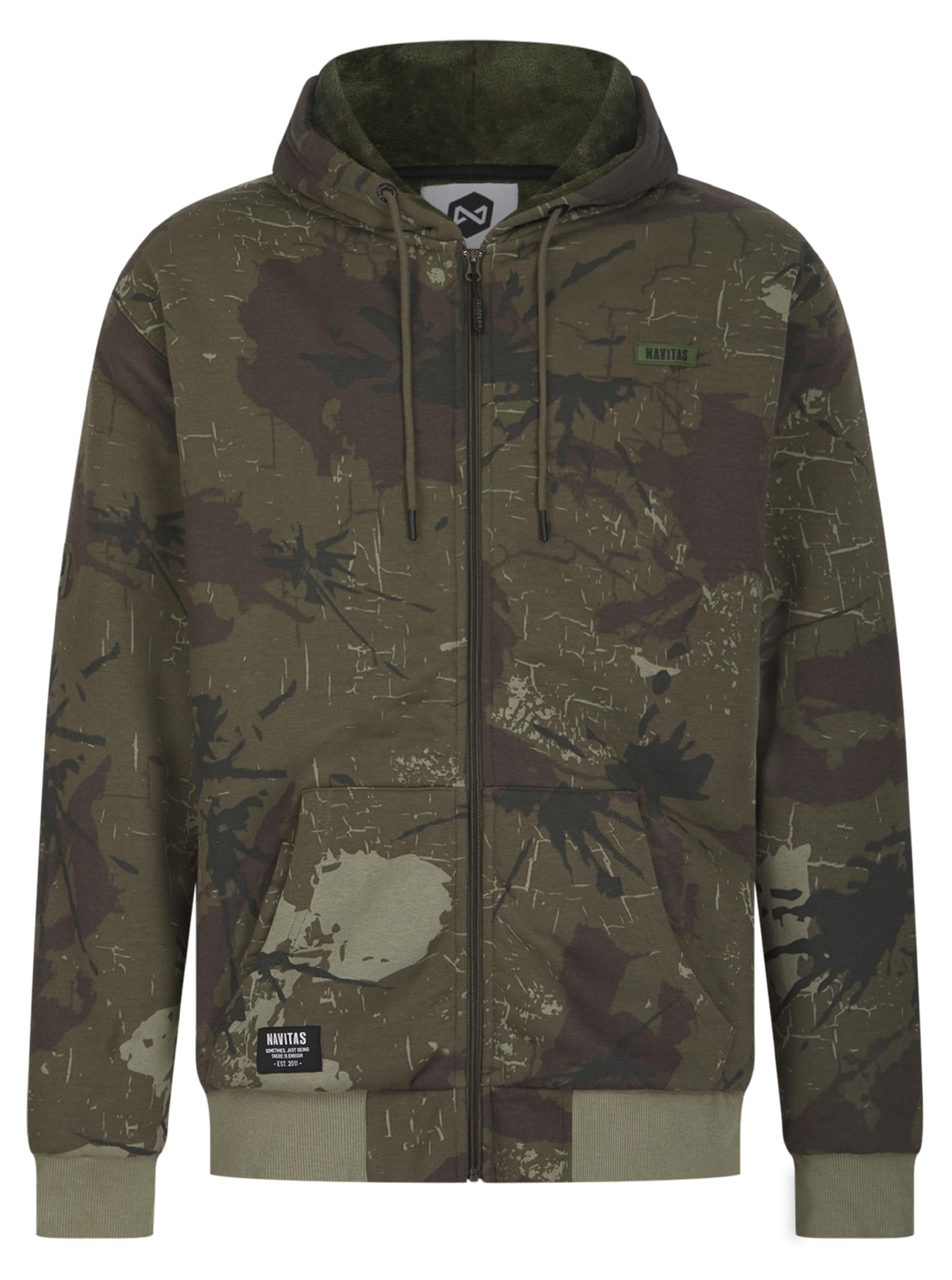 Navitas Unisex Camo Identity Sherpa Hoody - Fishing Outdoor Warm Clothing (Uk, Alpha, 4XL, Regular, Regular, 1, )