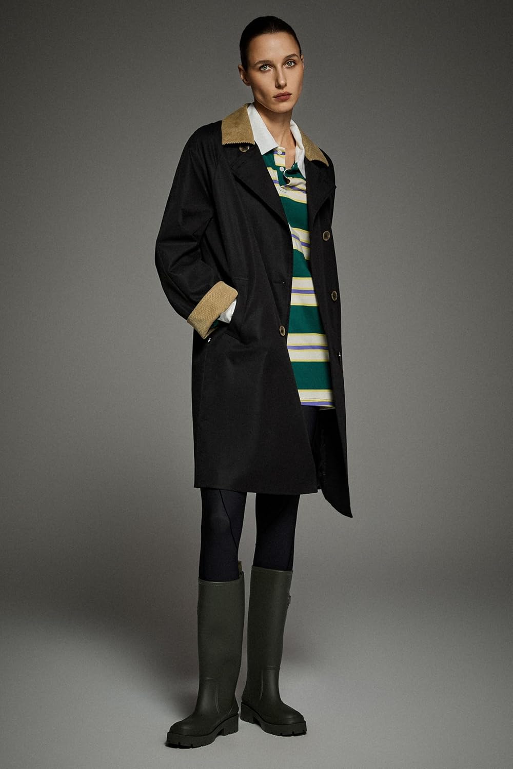 Orolay Women's Oversized Double Breasted Trench Coat Casual Barn Jacket Long Windproof Outerwear - Image 7