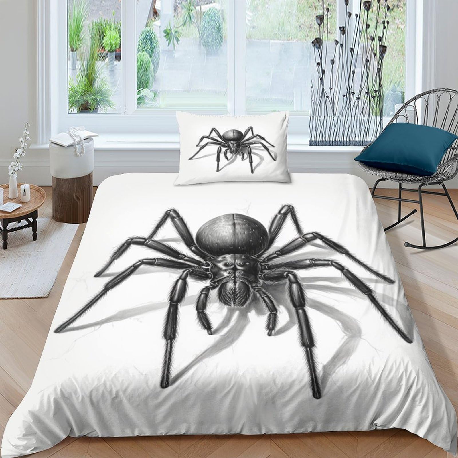 Housse de couette araignée hypoallergénique et douce pour un entretien facile au quotidien