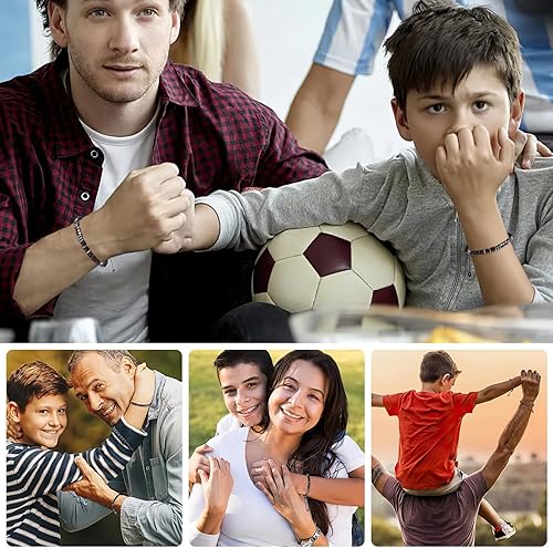 Miniatura 10 de VOHIVI To My Son Bracelet from Mom - Graduation Gifts,Inspirational Gifts for Boy,Morse Code Bracelets with Engraved Wallet Card,Adjustable Handmade