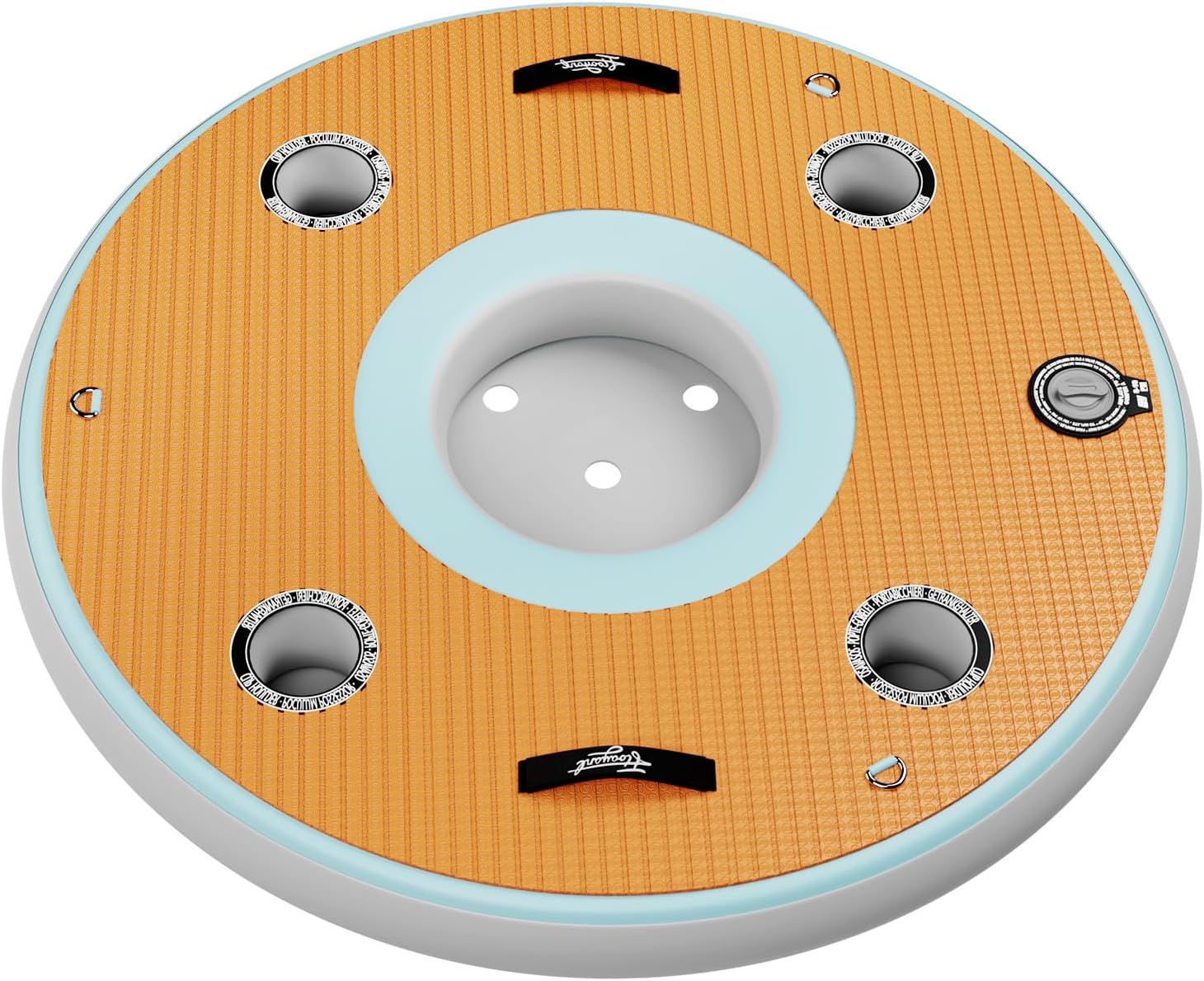 4FT Inflatable Floating Bar, Portable Floating Party Raft, Water Drink Bar with Ice Bucket, 100LB Bearing Capacity, Drink Floats for Lakes, Pools, Boats