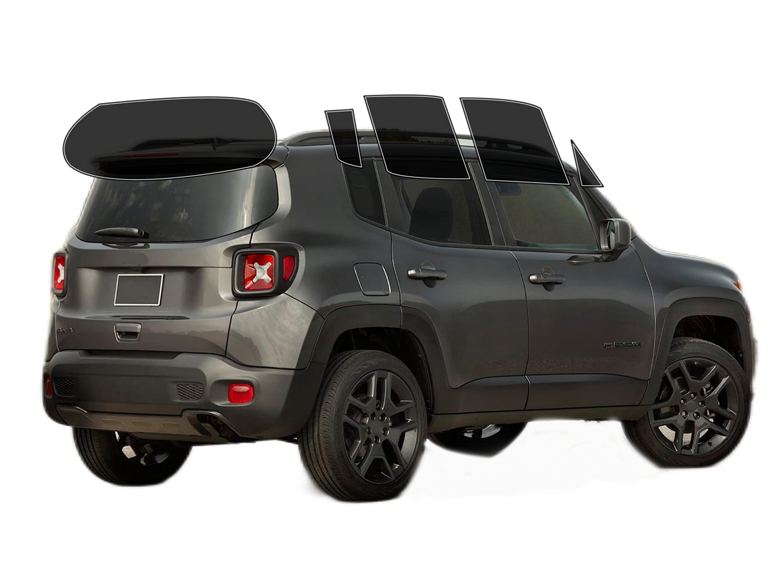 AUTOTEK Precut Windows Tint Film All Sides Cars Sun Blocking Protection Privacy Anti Shatter Glass 2 Ply Film Any Tint Shade kit for Jeep Renegade 2015-2023
