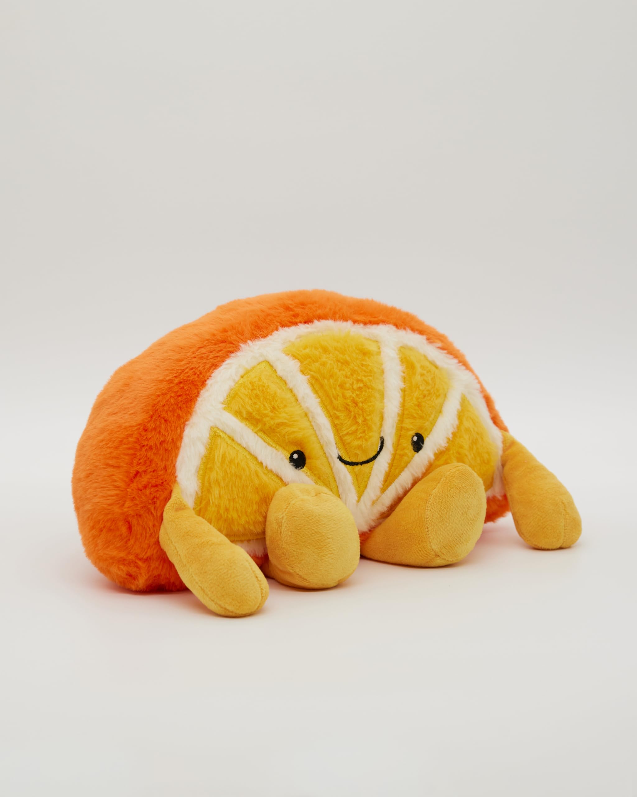 Snuggz Orange Weighted Plush Soft Toy 0.8kg - Plush Pillow for Cuddle Comfort, Cute Stuff for Kids - Calming Weighted Cuddly Toy Companion for Cosy Rest