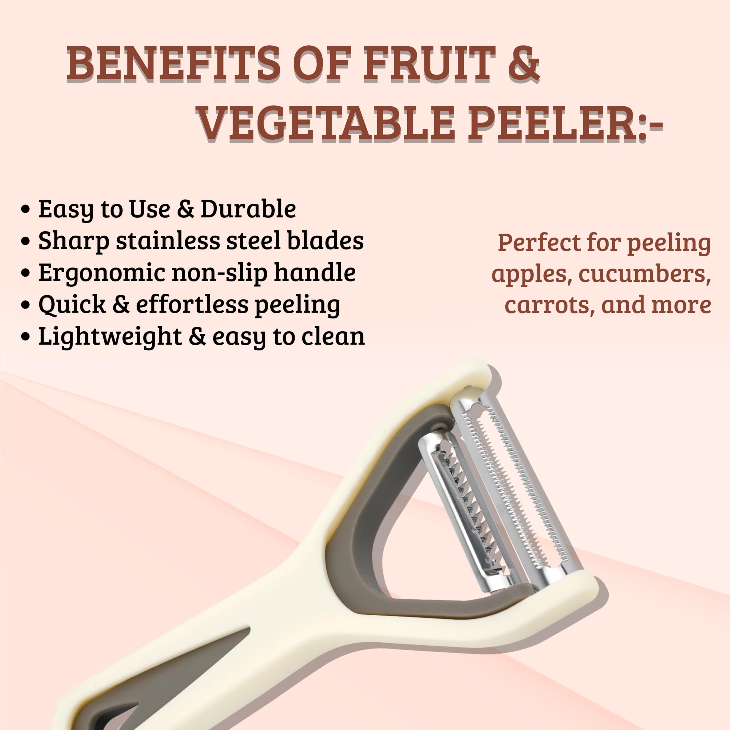 3-in-1 Stainless Steel Peeler - Julienne, Straight & Serrated -6 3-in-1 Stainless Steel Peeler - Julienne, Straight & Serrated -6