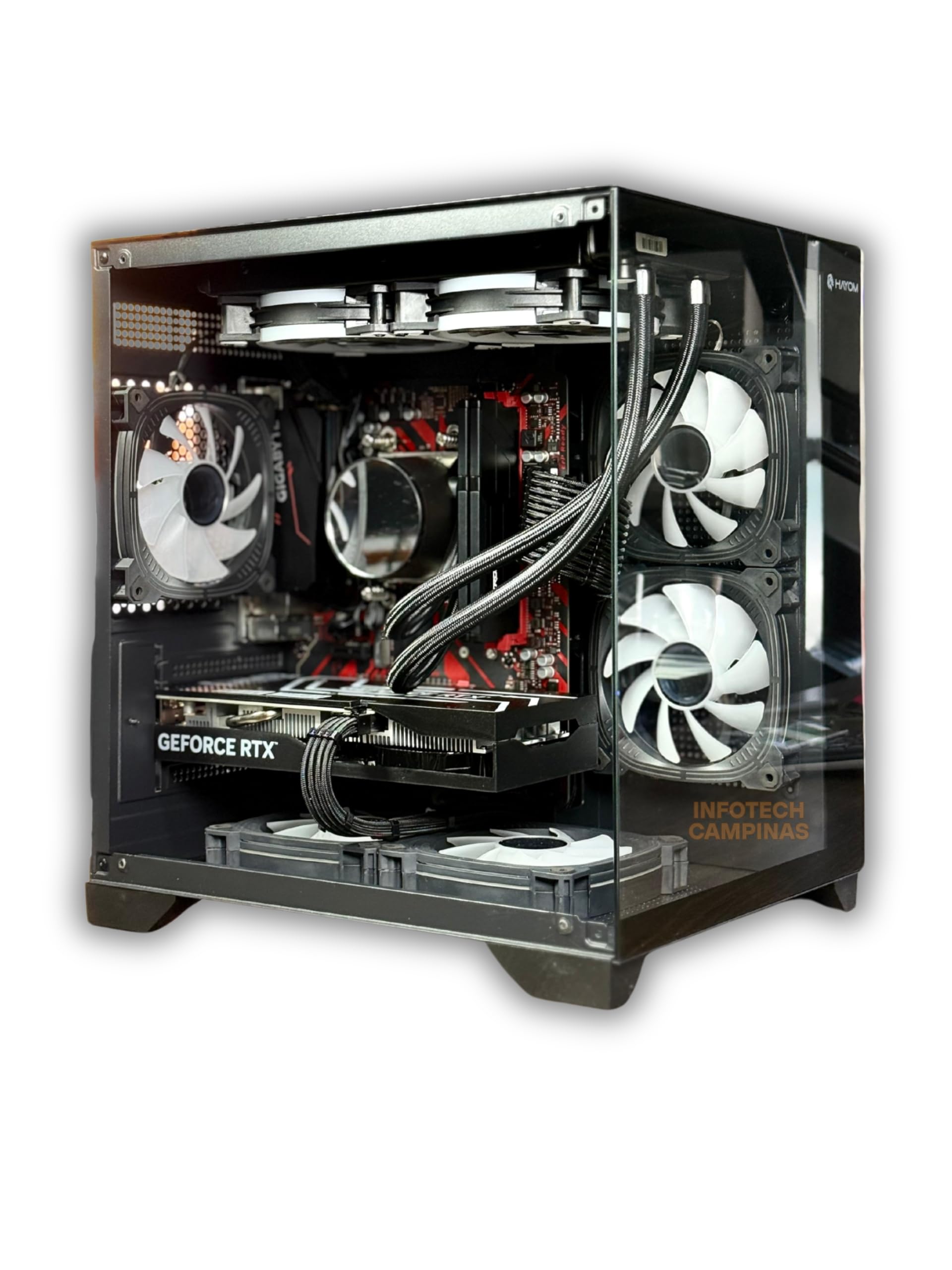 PC Gamer Ryzen 5 5500 RTX 4060 8GB 32GB RAM SSD 1TB Water Cooler