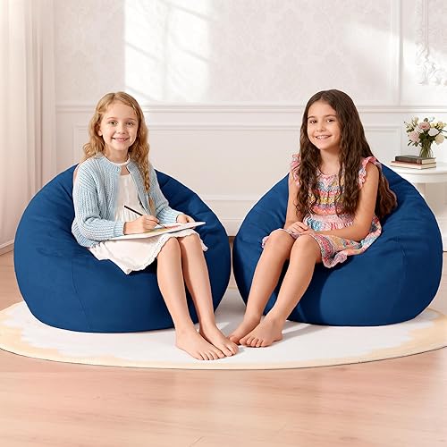 Miniatura 43 de Homguava Sillón tipo puf de 4 pies: Pufs de 4' con espuma viscoelástica rellena, grandes sillones tipo puf, sofá suave con funda de terciopelo Negro