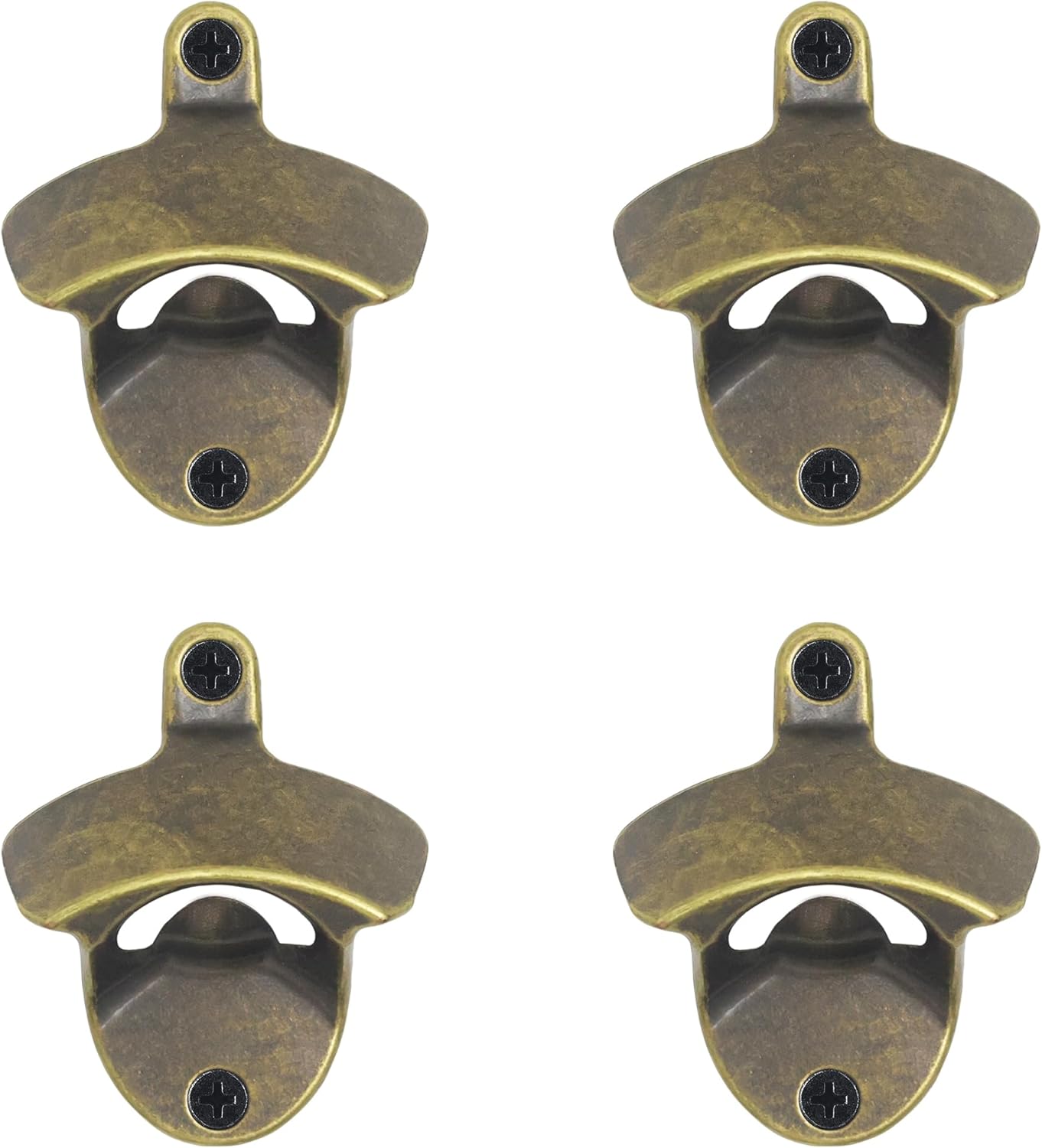 24 Packs Beer Bottle Opener Wall Mounted Bulk, Old Fashion Screw in Wall Soda Top Opener Stainless for DIY Cooler Caddy Table