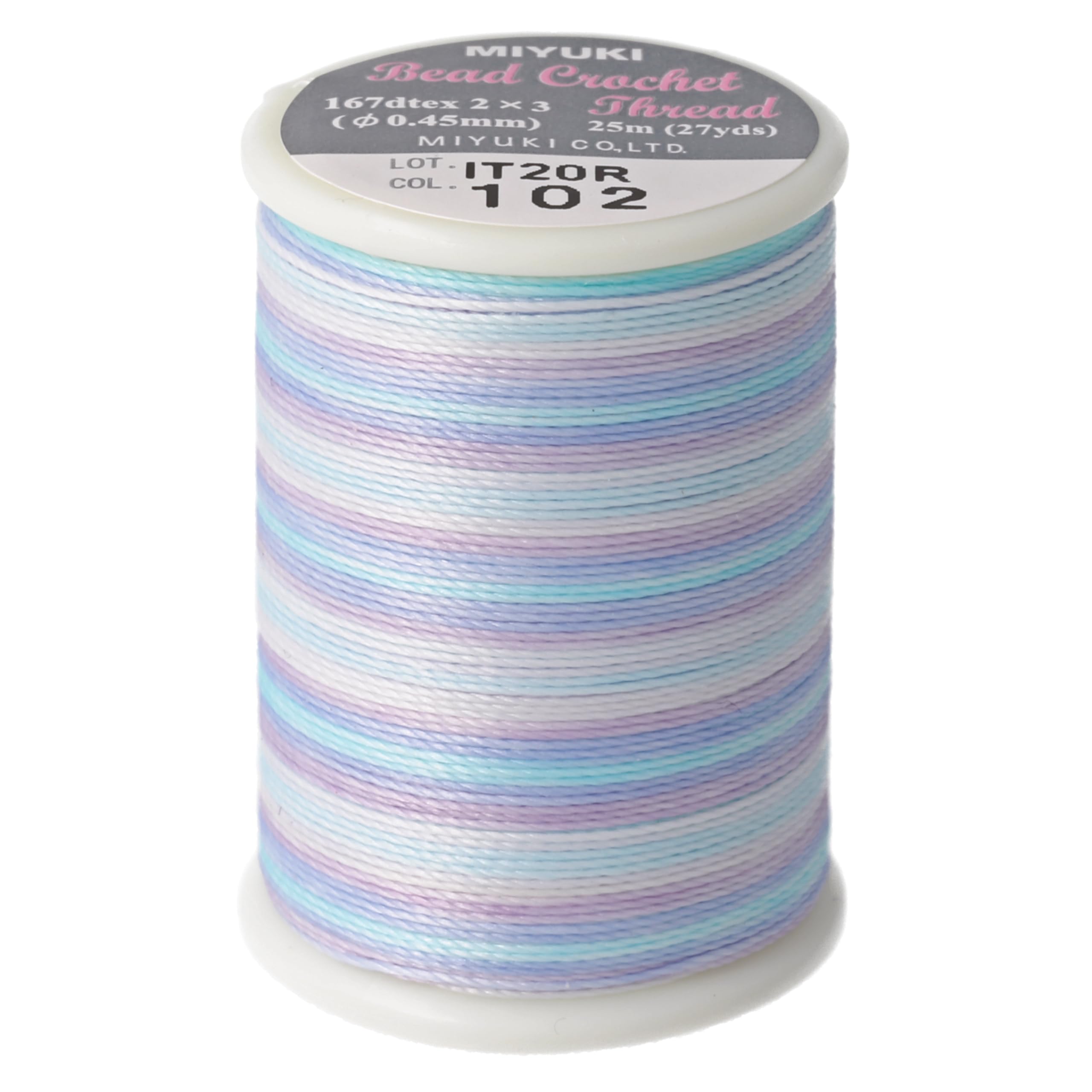 Hilo de crochet Miyuki Serenity de 0,45 mm: resistencia de 167 dtex para abalorios sin enredos
