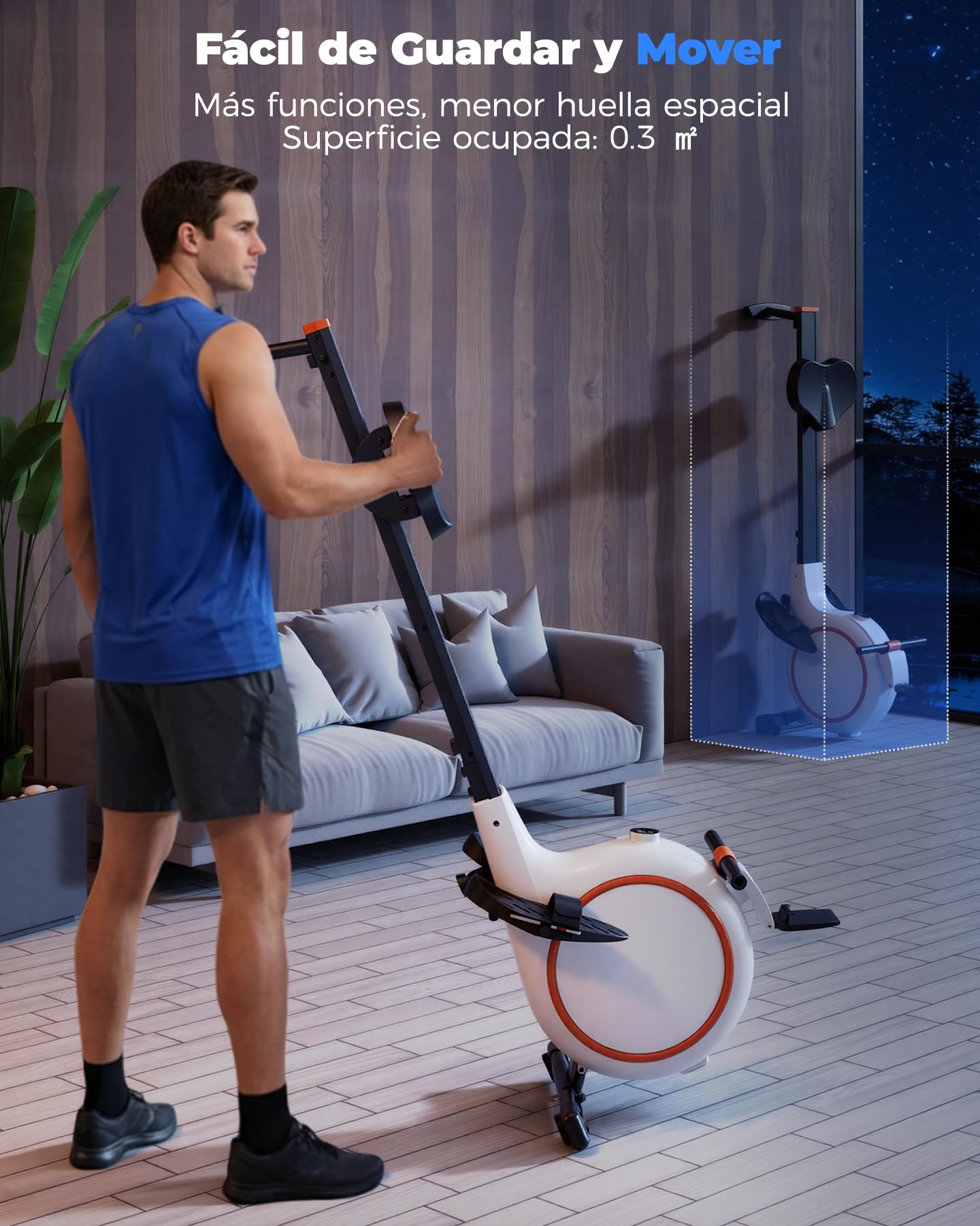 Copant Máquina de Remo Magnética, Máquina de Cardio con Soporte para Tableta, 32 Niveles de Resistencia Remadora para Uso en Casa MAX 136 kg, APP Control Pantalla LCD y Escenarios Virtuales Inmersivos