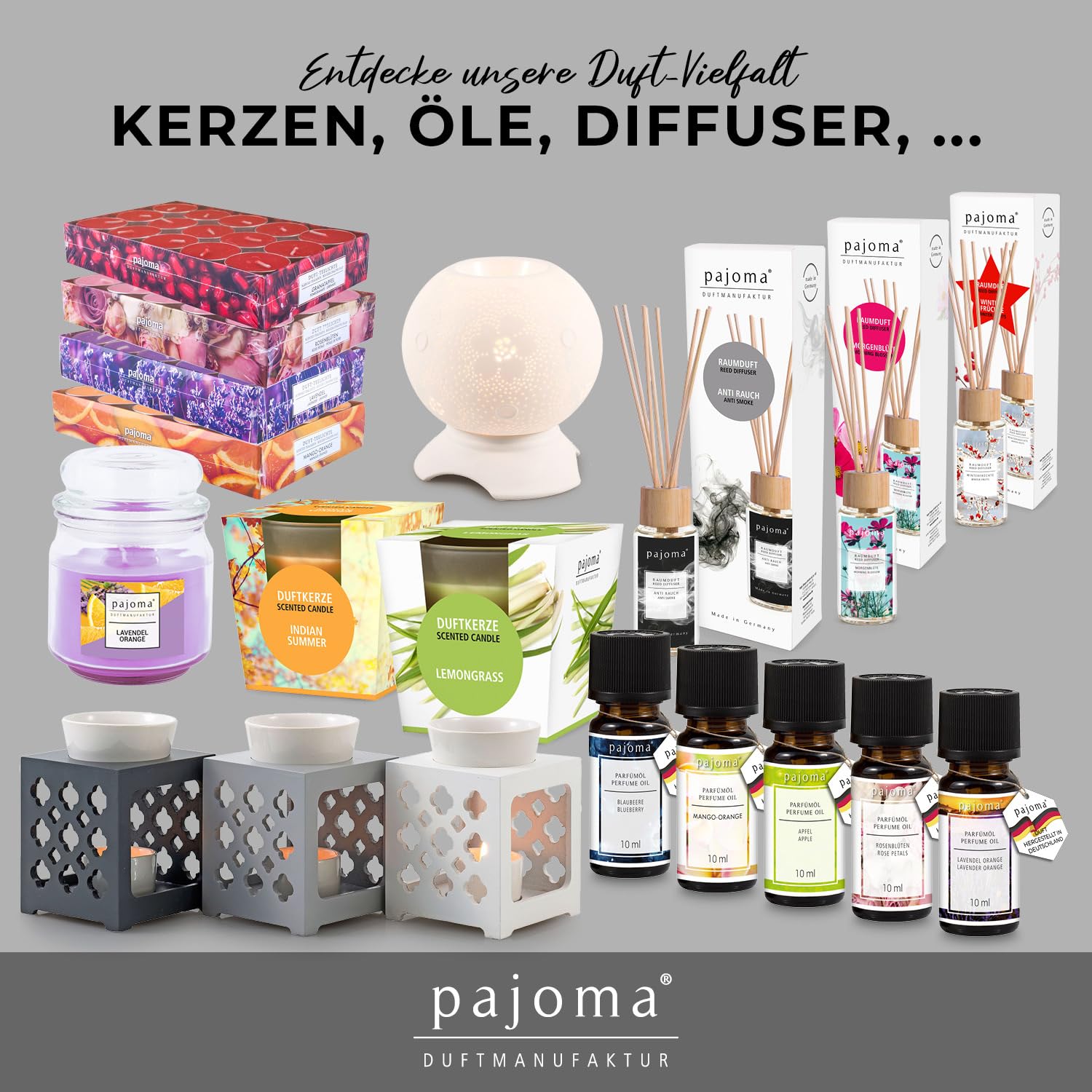 pajoma® Zapach do pomieszczeń, butelka uzupełniająca 250 ml, wkład do odświeżacza powietrza, intensywny i wysokiej jakości zapach w jakości premium (mango pomarańczowy)