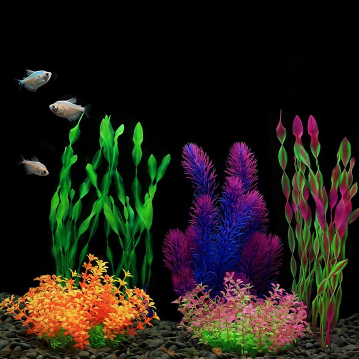 BESPORTBLE 14stücke Teiliges Set Künstlicher Wasserpflanzen Für Aquarien Lebensechte Dekoration Für Fischbecken Und Langlebig Für Natürliche Unterwasserlandschaften