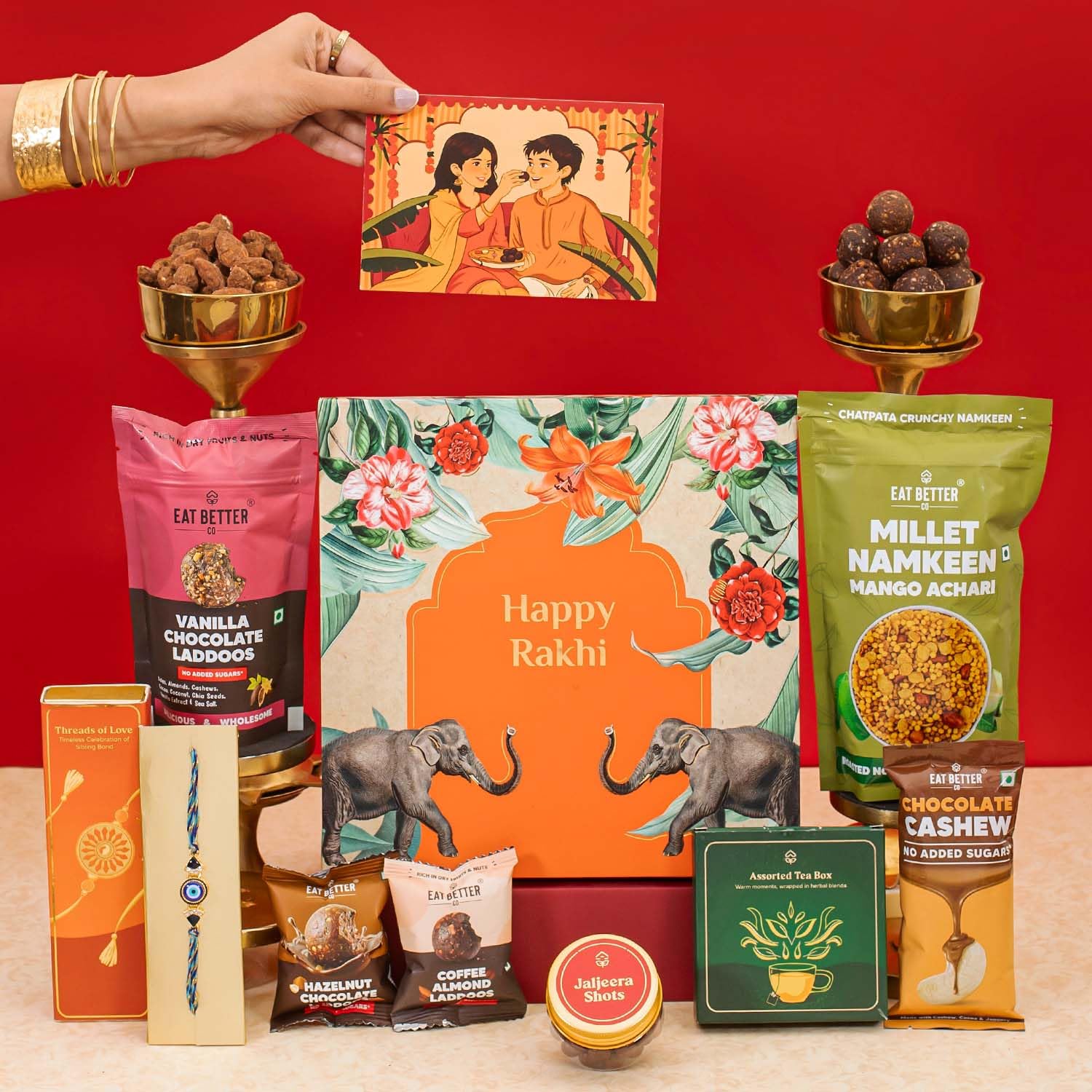 Rakhi Gift Hamper for Brother - 10 Item Combo-image-32