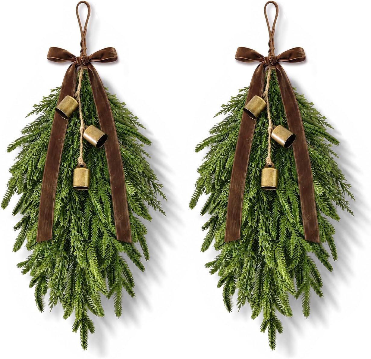 Christmas Teardrop Swags (2, Darkbrown)