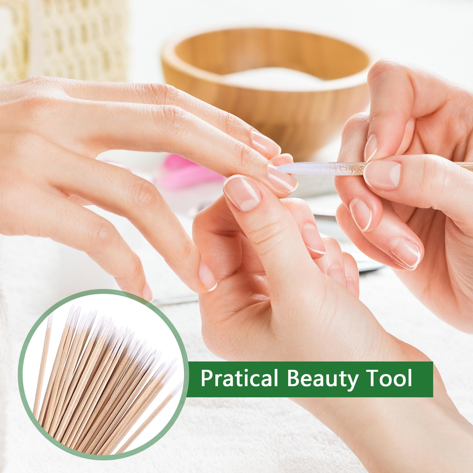 800 bastoncillos de algodón microblading con punta de precisión, palillos de limpieza, bastoncillos de madera, aplicadores para tatuajes, maquillaje, uñas, extensiones de pestañas (10 cm)