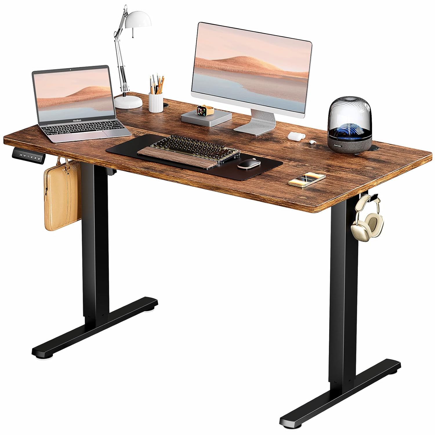 SMUG Standing Desk, Adjustable Height Electric Sit Stand Up Down ...