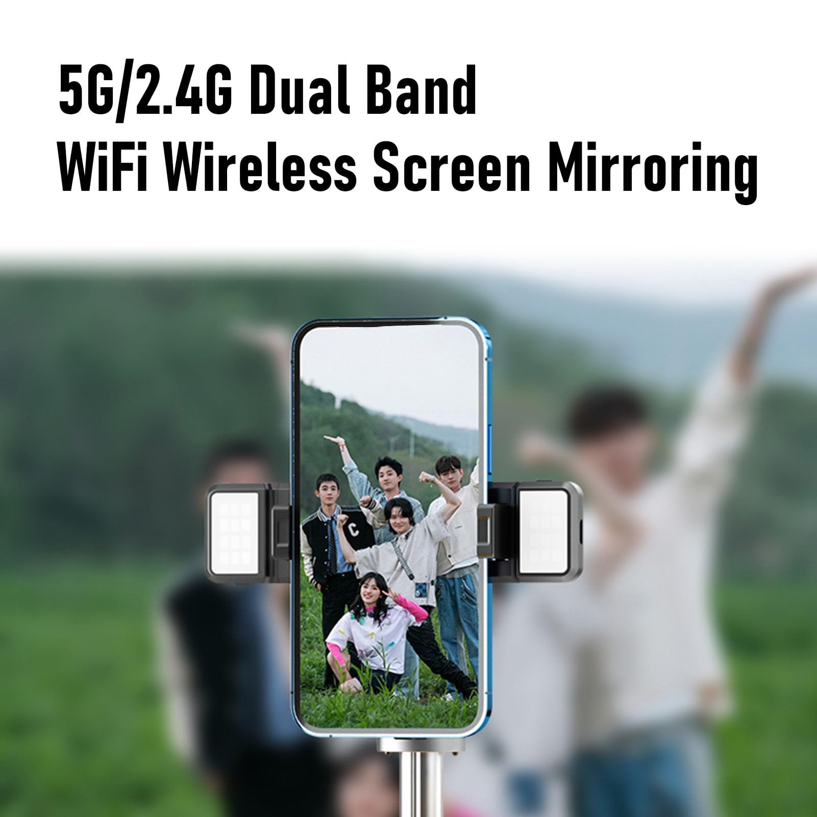 Monitor Magnético para Selfies de Vlogs, 4.02in WiFi 2.4G 5G