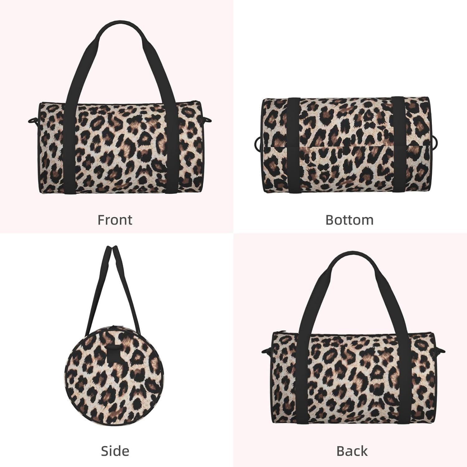 Leopard Print Print Print Sports Tote Bag Lightweight Water-Resistant Gym Backpack Travel Supplies