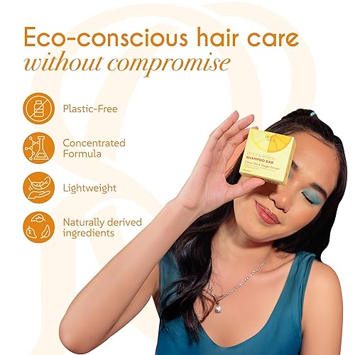 Miniatura 8 de Barra de champú Detox & Refresh  pH equilibrado, vegano, sin sulfatos ni parabenos  con aceites cítricos, jengibre y canela  2.8 oz  Barra de champú