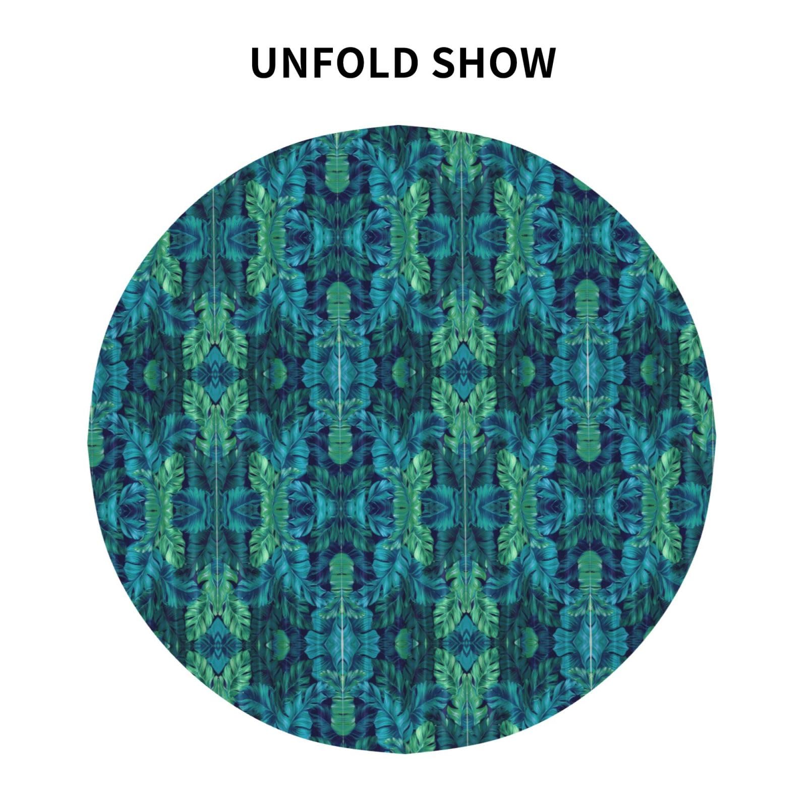 Nappe ronde d'extérieur imperméable Bleu 152,4 cm