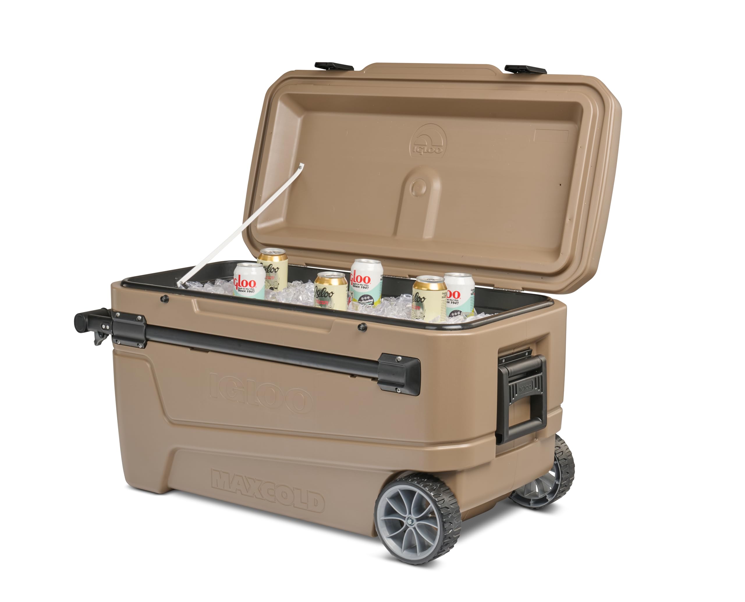 IGLOO イグルー MAxCOLD GLIDE 110QTクーラーボックス Amazon.com : Igloo Maxcold 110Qt Glide - Carbonite : Sports & Outdoors