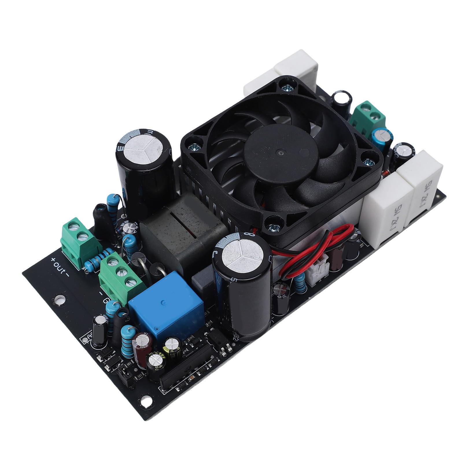 RiToEasysports Placa Amplificadora de 1000W, Módulo Amplificador de Potencia Digital HiFi Clase D con Ventilador de Refrigeración para Altavoces DIY, Guitarra, para Coche