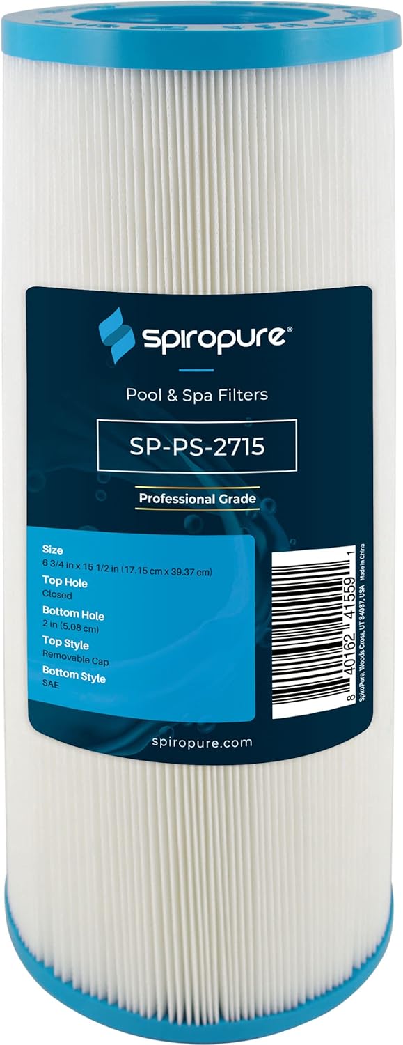 SpiroPure Replacement for Unicel 6CH-961 Filbur FC-2715 Pleatco PJW60TL-OT-F2S Jacuzzi Premium 6541-383 J-300 J400 Tier1 PAS-1342 Hot Tub Spa Pool Filter Replacement Cartridge
