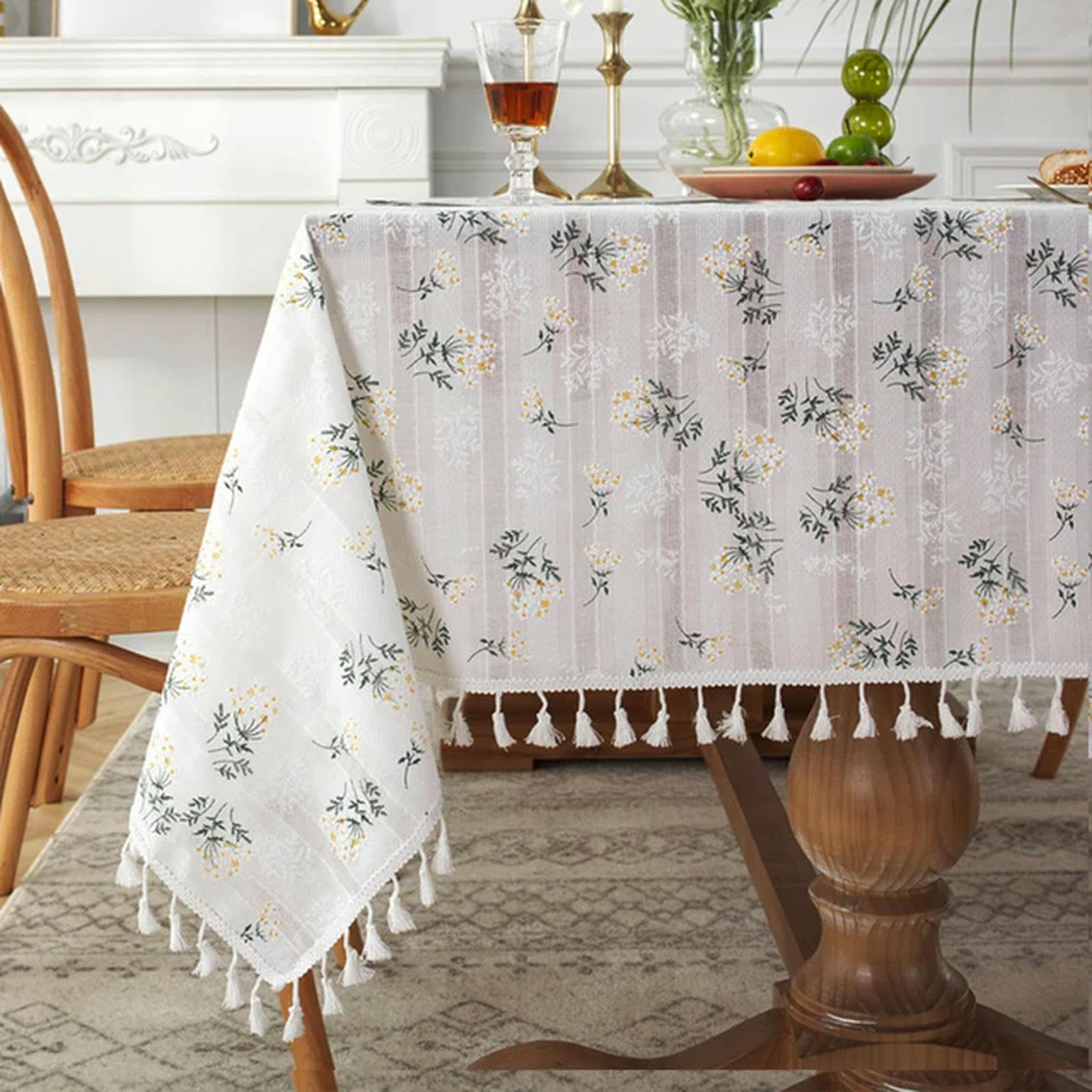 Nappe rectangulaire en coton lavable grand format vacances