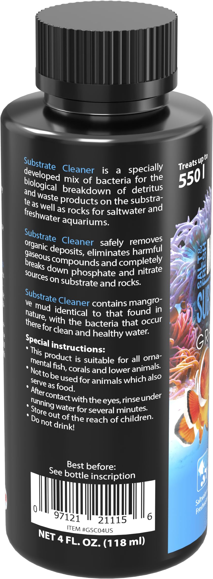 Aquarium substrate cleaner, ARKA Substrate Cleaner 118 ml, removes sludge & detritus from gravel & substrate - Image 2