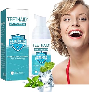 Teethaid Mouthwash, 50ml Teeth Aid Mouthwash Calculus Removal, Teeth Whitening, Healing Mouth Ulcers, Eliminating Bad Breath, Nature Teeth Whitening Foam Toothpaste, Preventing and Healing Caries