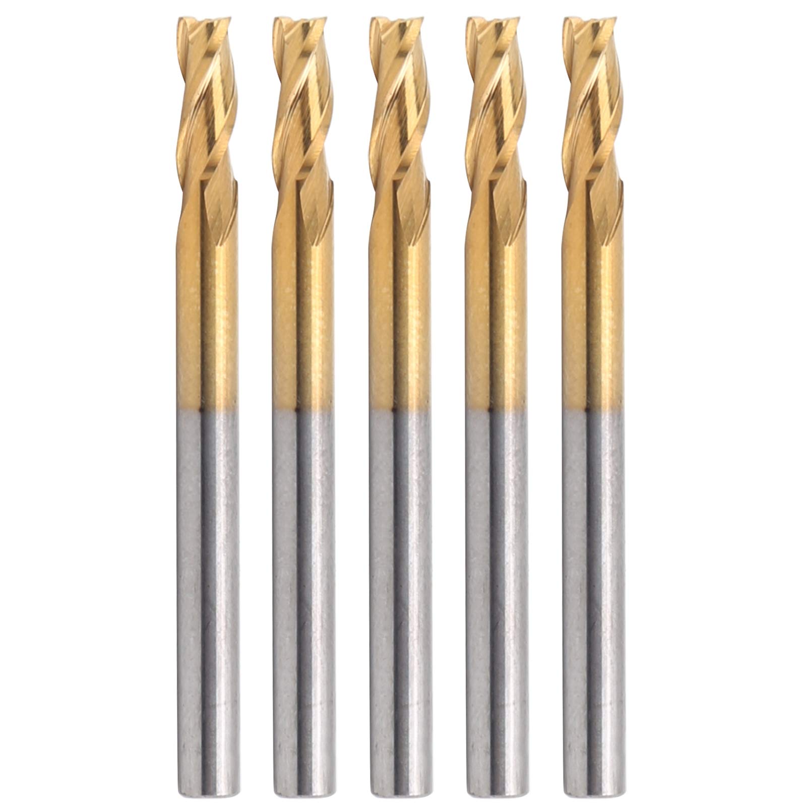 3-schneidiger Flachfräser 5 Stück 3-schneidiger Flachfräser Wolframstahl-Schneidwerkzeuge 3,175 x 3,175 x 8 x 40 3-schneidiger Fräser Fräser 3 175 mm Fräser