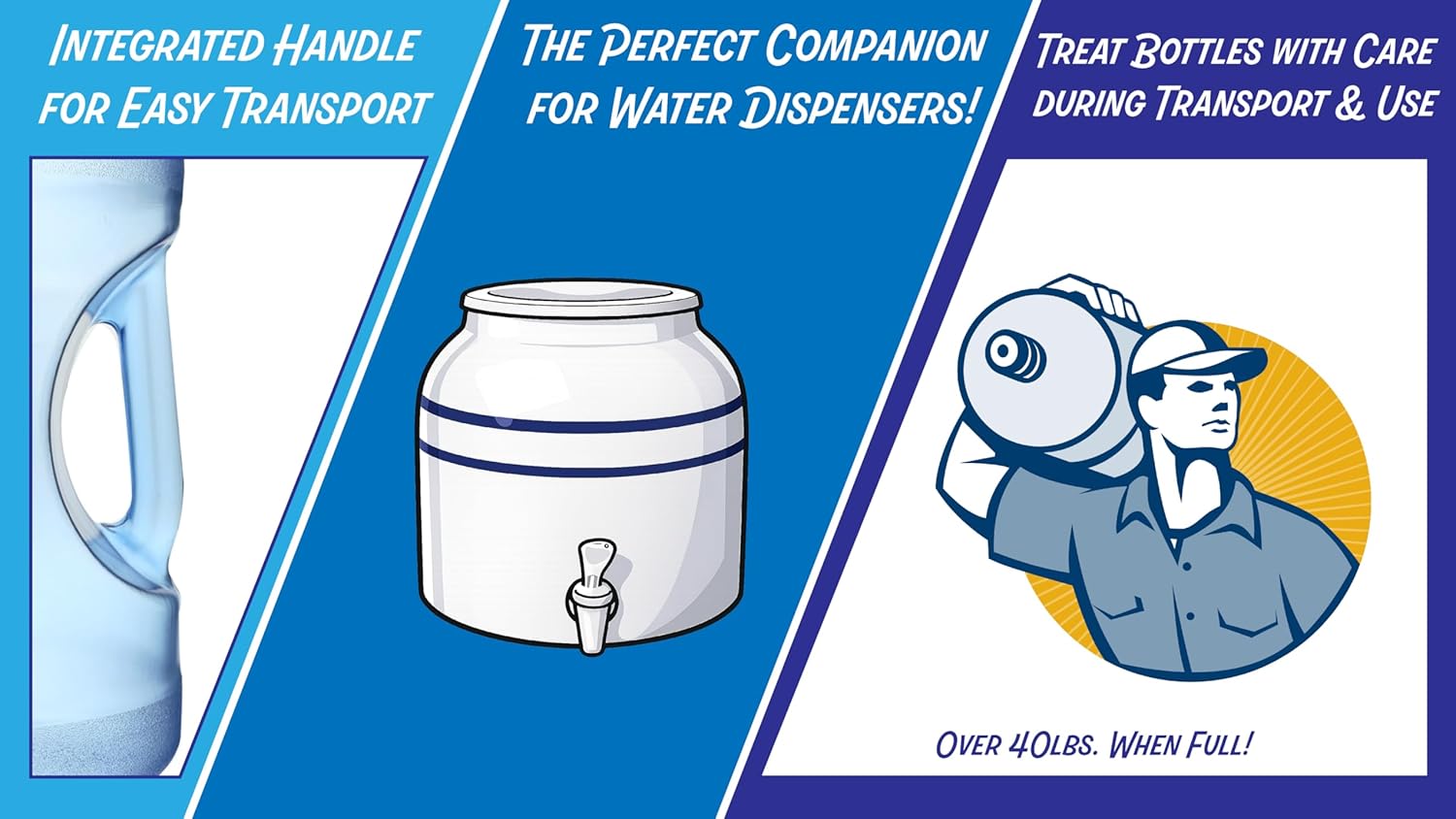 New Wave Enviro Products BPA Free Tritan Bottle, Lighweight & Durable Design, 3 Gallon Capacity - Image 4