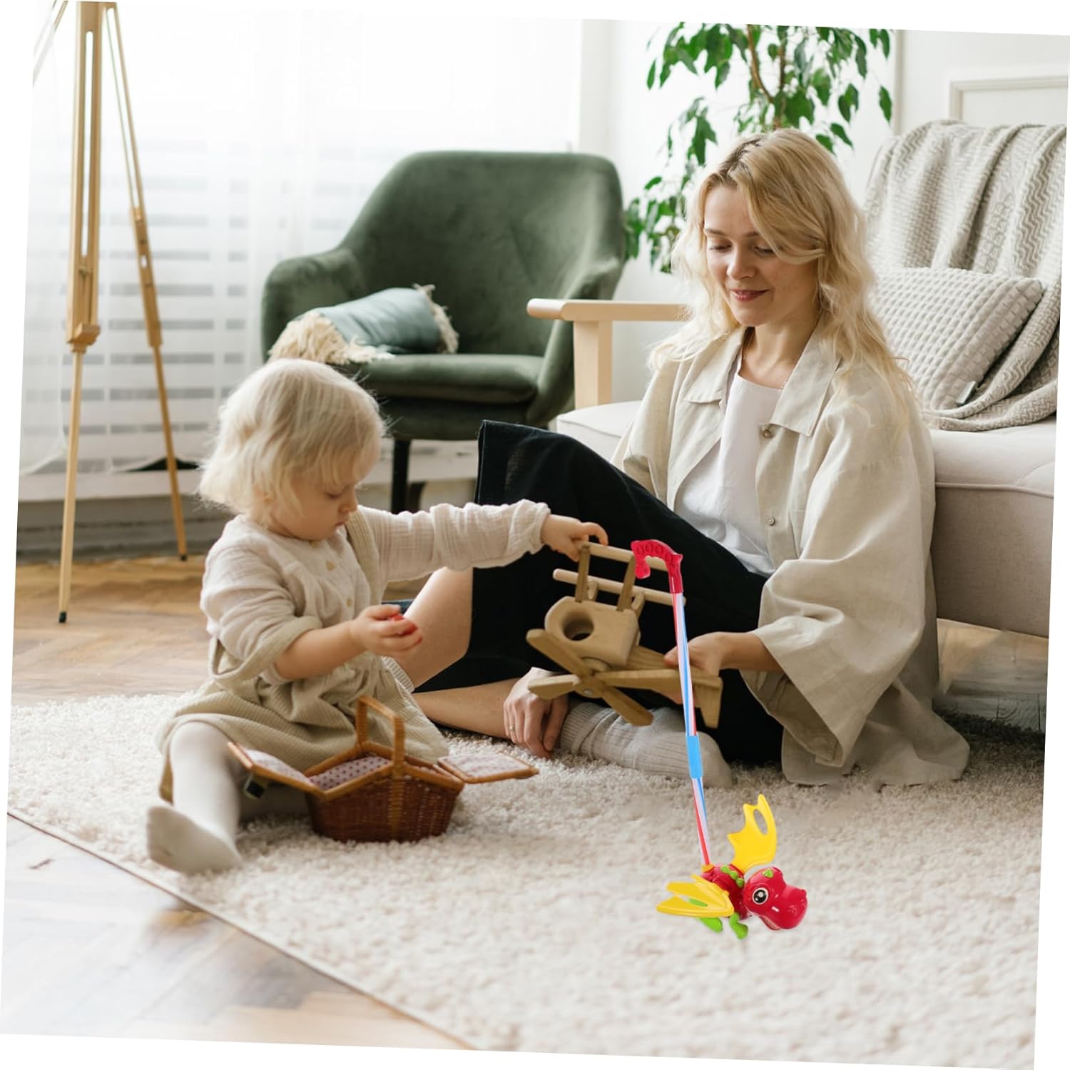 Vaguelly Dinosaur-Themed Push Walker Toy for Toddlers Engaging Push Pull Toy to Help Walking Skills Safe and Design for Boys and Girls for Early Development image 4 of 9 B0DTBSY6ZC