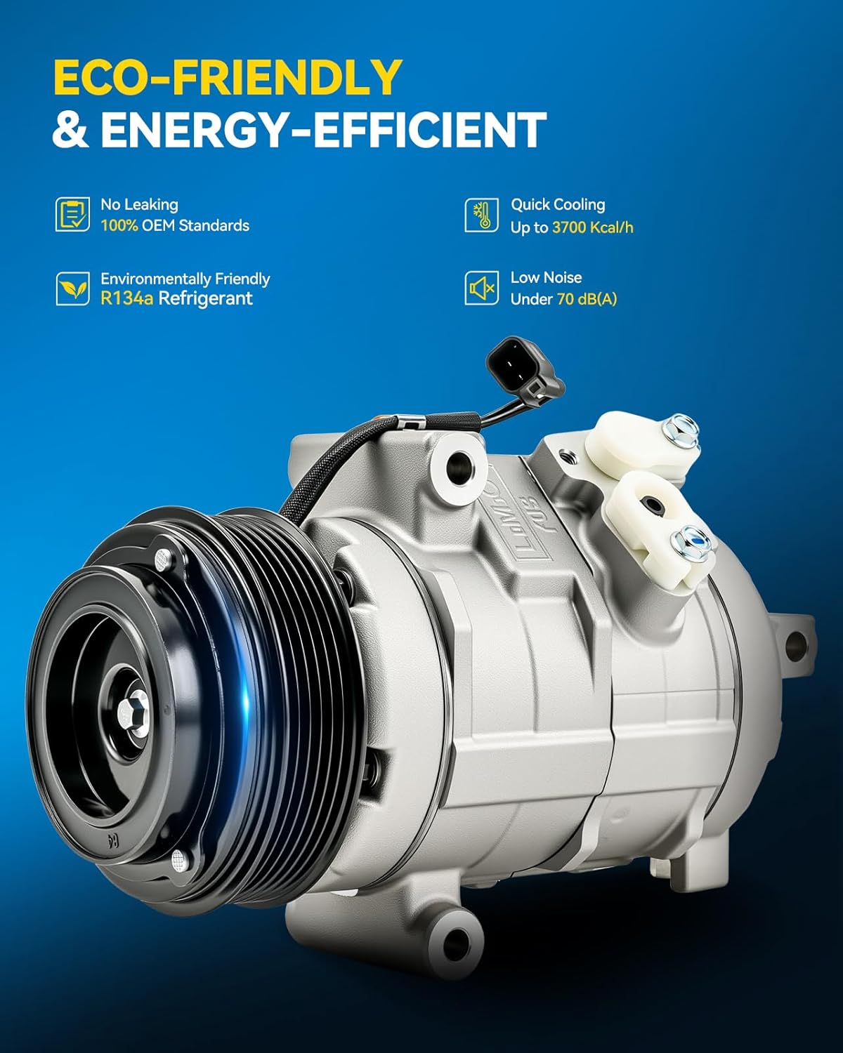 PHILTOP 158314 Air Conditioning AC Compressor with Clutch for Ford Edge 2007-2011,2012-2014 Edge 3.5L/3.7L,Mazda CX-9 2007-2015, Lincoln MKX 2007-2015