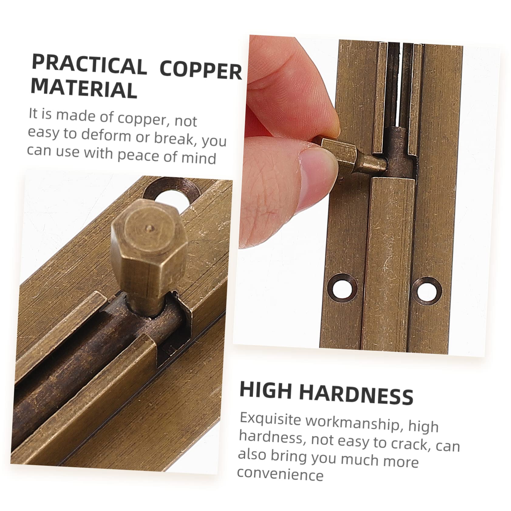 OSALADI 3pezzi Serratura Scorrevole Rame Antico Chiusura Per Porte e Finestre Sicurezza Per Interni Ed Esterni Design Elegante e Resistente Facile Installazione e Massima Durata