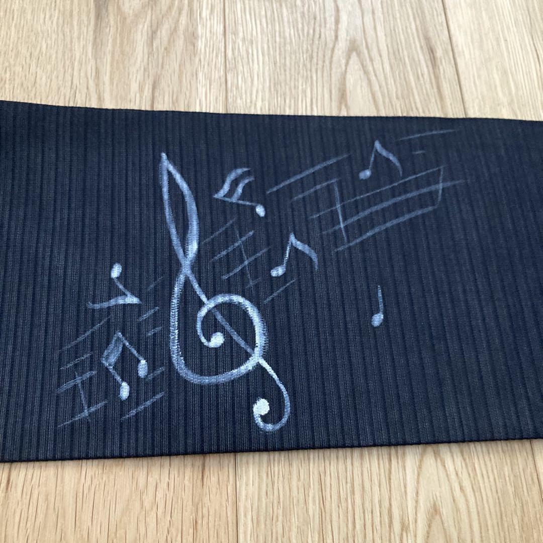 Amazon.co.jp: 夏物セール 正絹 夏名古屋帯 夏帯 紗絽 トーン記号 音符
