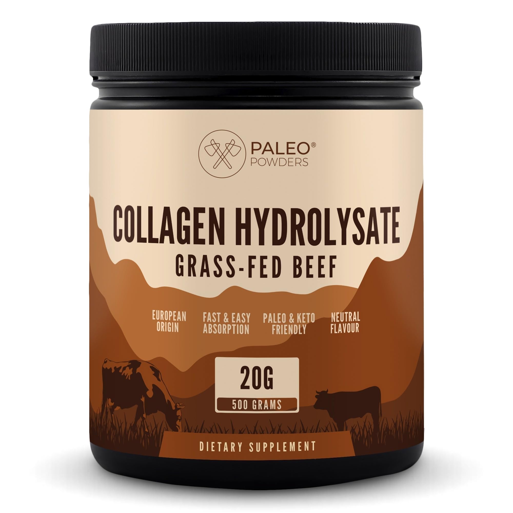 Collagène Hydrolysé en Poudre, Bœuf à l'Herbe, 500 g