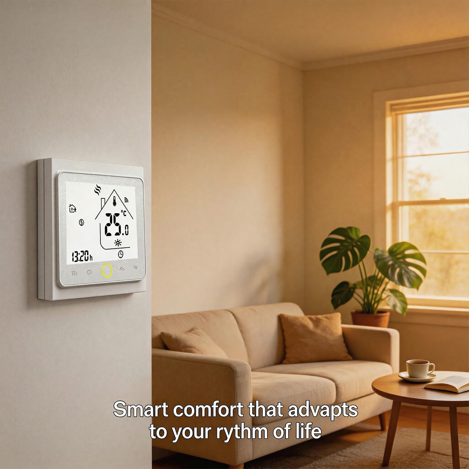 Inteligentny termostat wifi Programowalny termostat wodny Wyświetlacz LCD Współpracuje z Alexa Google Home, wyświetlacz LED chroni oczy, 5A 95~240 V AC
