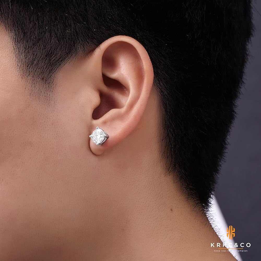 6mm モアサナイト 両耳スタッズピアス 6mm モアサナイト 両耳スタッズピアス