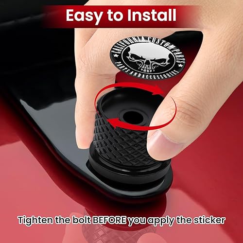 Miniatura 4 de Tornillo de tornillo de asiento de guardabarros moleteado inoxidable de 14 "-20 roscas compatible con Harley Sportster Touring Softail Dyna CVO